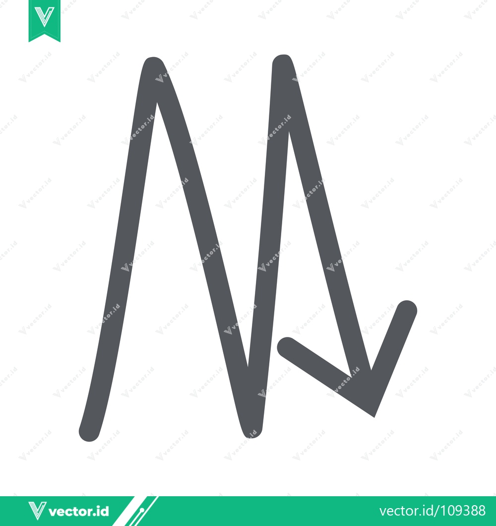 Premium Vector dari Abstract Arrow Downward Trend Graphic