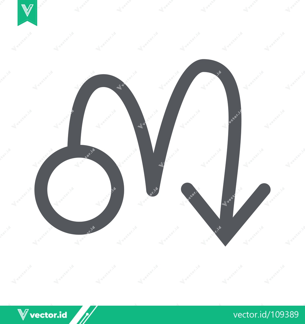 Premium Vector dari Hand Drawn Arrow Path with Circle Icon