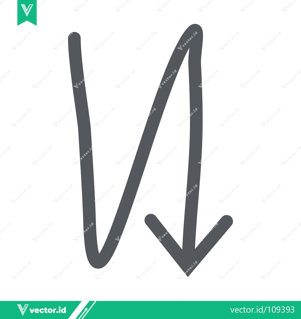 Premium Vector dari Hand Drawn Arrow Symbol Indicating Direction and Movement