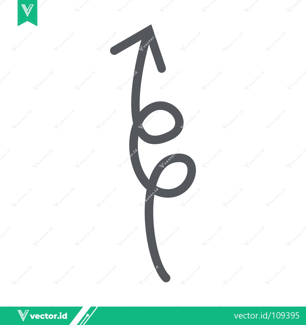Premium Vector dari Simple Spiral Arrow Pointing Upwards