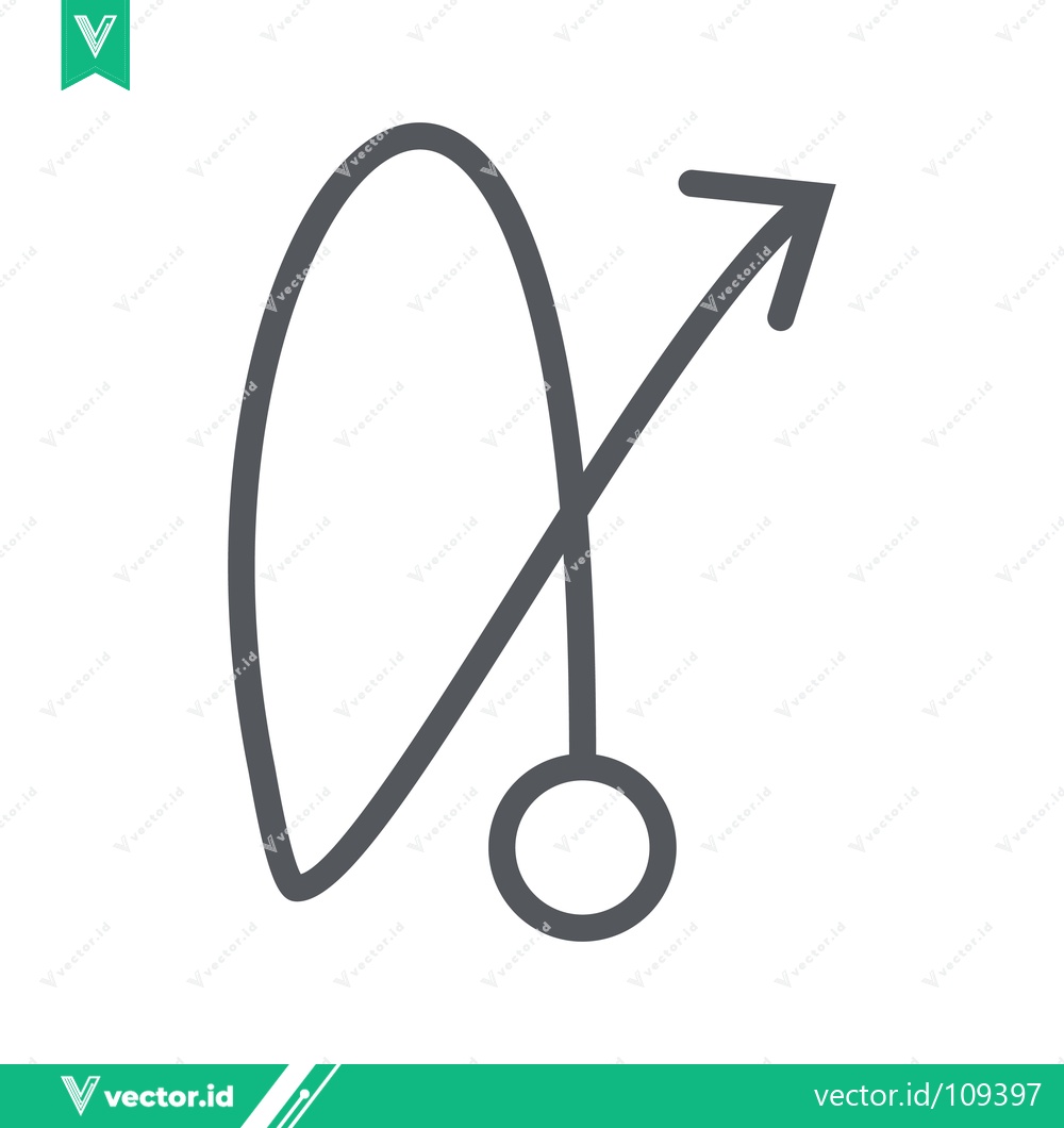 Premium Vector dari Abstract Arrow Symbol with Circle and Curve
