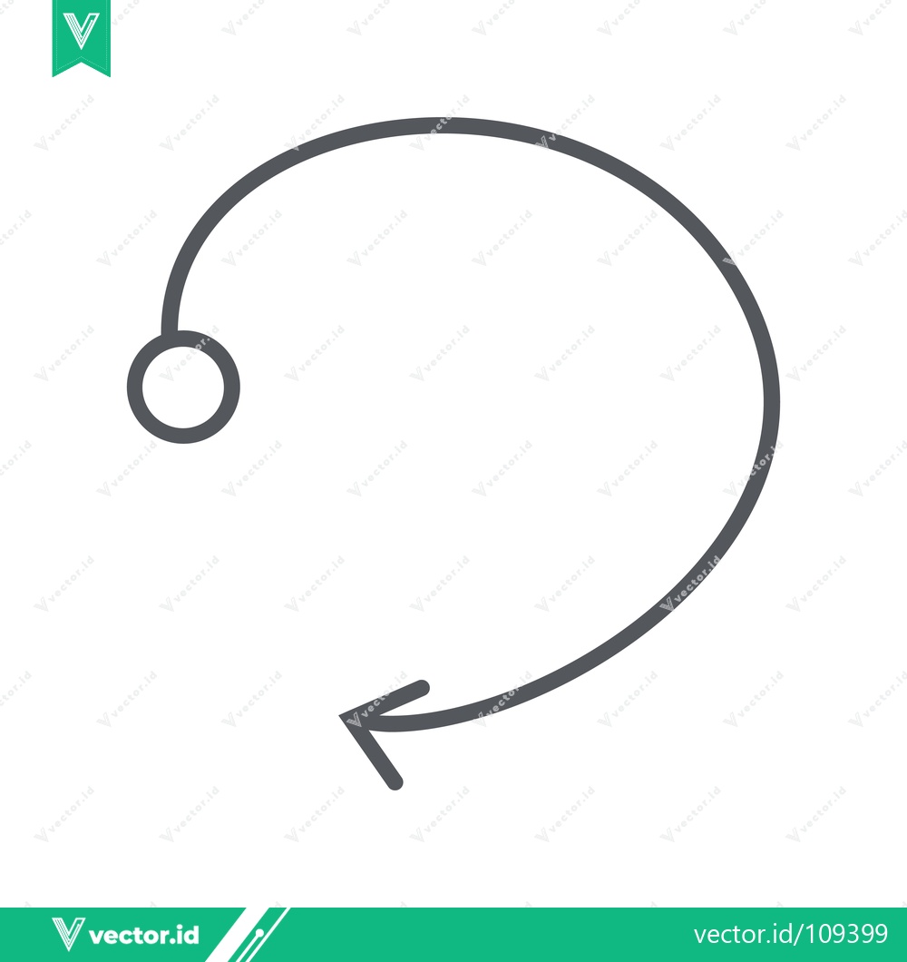 Premium Vector of Circular Arrow Icon with Dot Symbolizing Progress