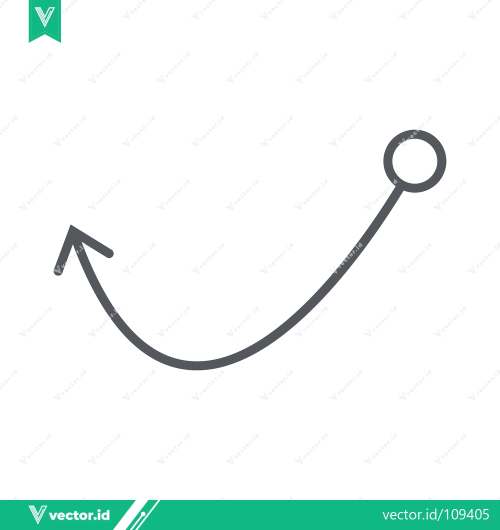 Premium Vector dari Simple Arrow Path with Circle Destination