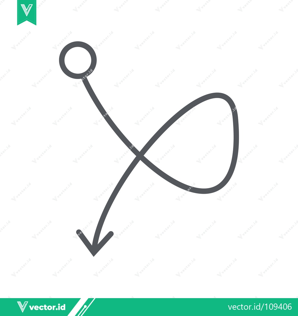 Premium Vector dari Simple Hand Drawn Arrow Loop with Circle