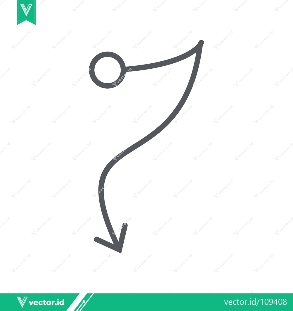 Premium Vector of Minimalist Arrow and Circle Icon