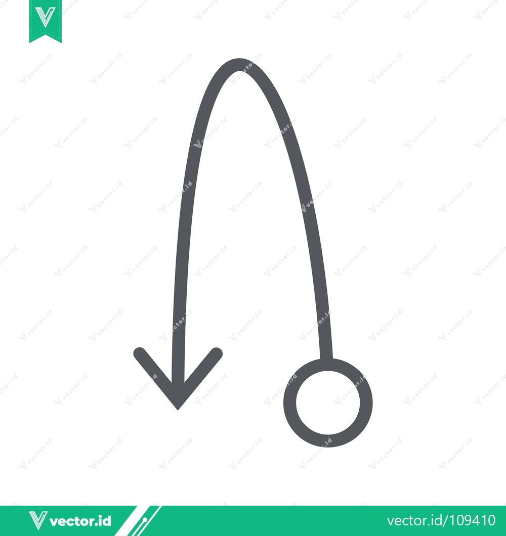 Premium Vector dari Simple Arrow Icon Showing Trajectory and Direction