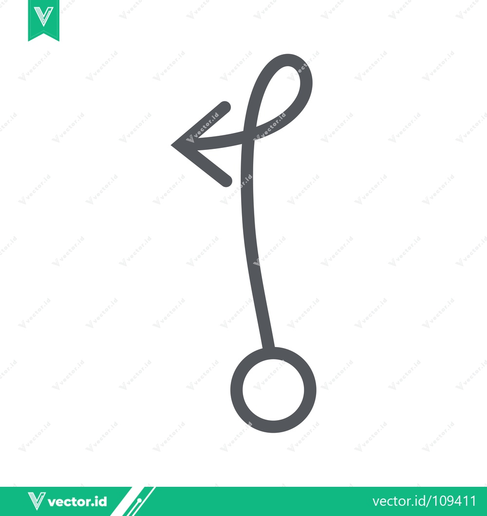 Premium Vector dari Abstract Arrow Symbol with Loop and Circle