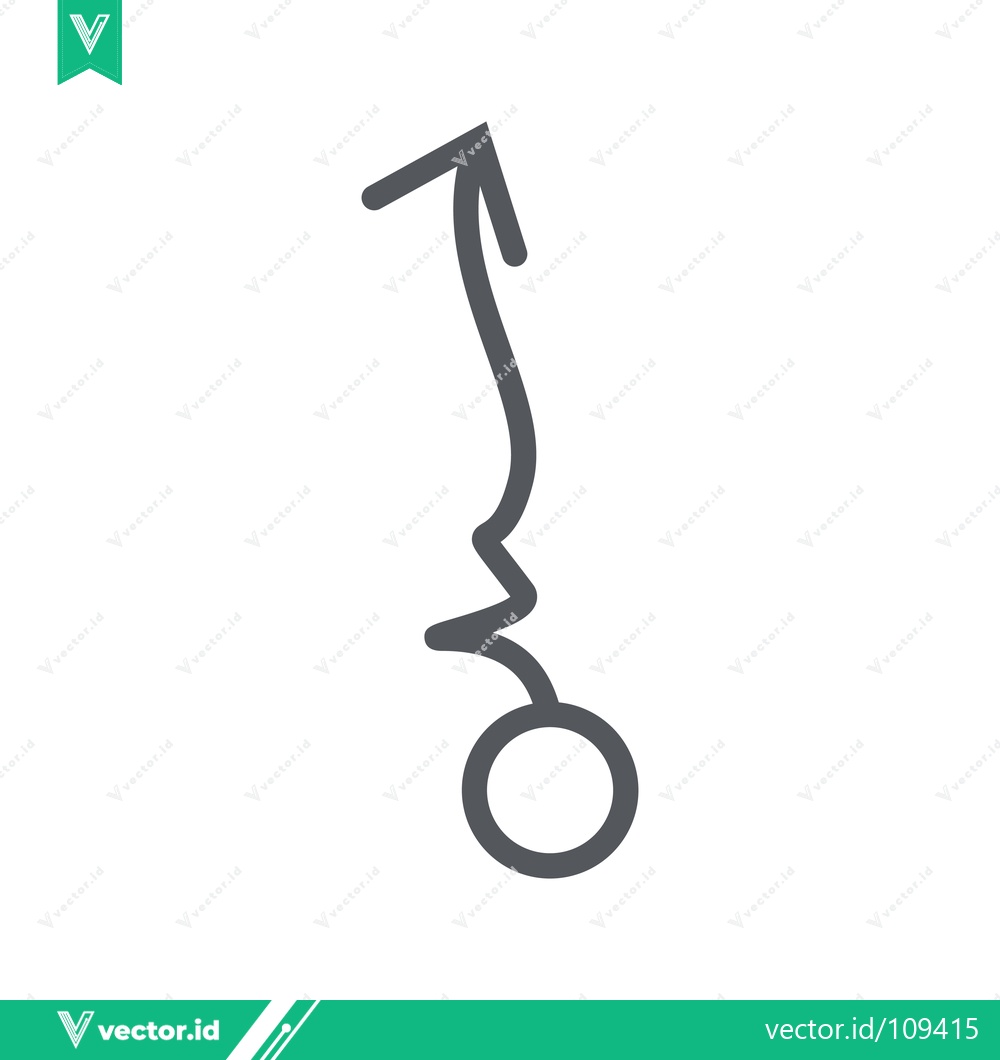 Premium Vector dari Abstract Arrow Symbol with Circle and Wavy Line