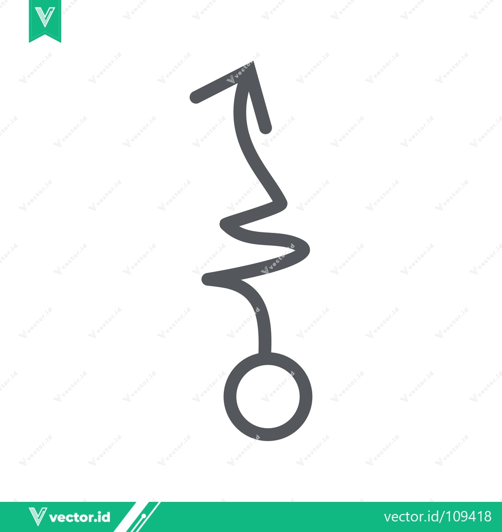 Premium Vector of Simple Line Art Arrow Symbol with Circle Base