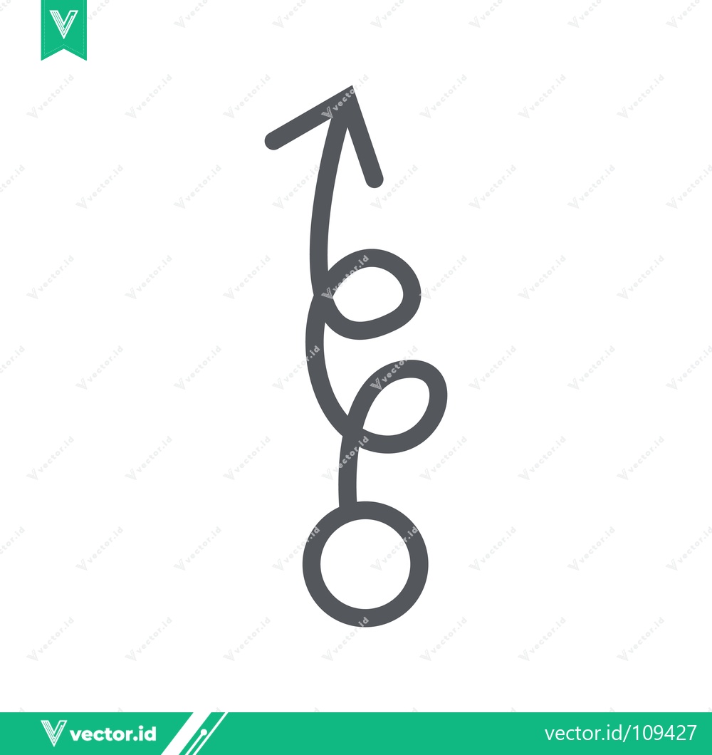 Premium Vector of Simple Spiral Arrow Graphic Design Element