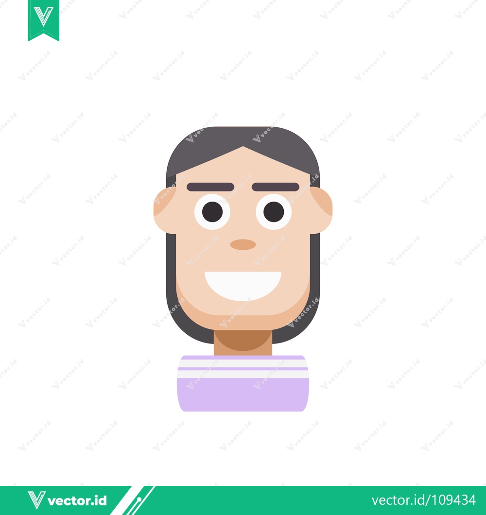 Premium Vector dari Flat Design Cartoon Character Portrait Illustration