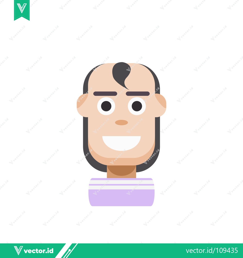 Premium Vector dari Flat Design Character Portrait with Simple Features