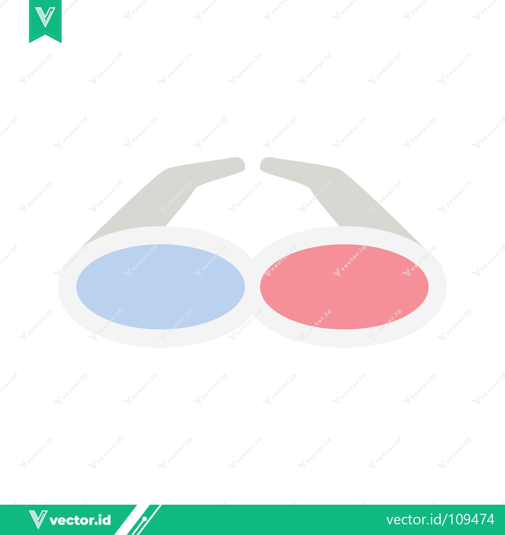 Premium Vector dari 3D Glasses for Viewing Movies and Entertainment