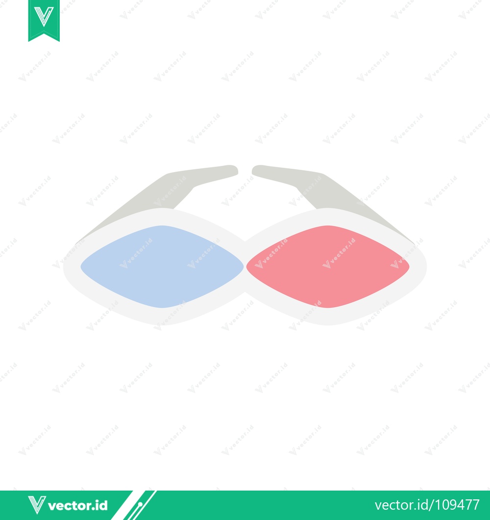 Premium Vector of 3D Glasses Icon Vector Illustration