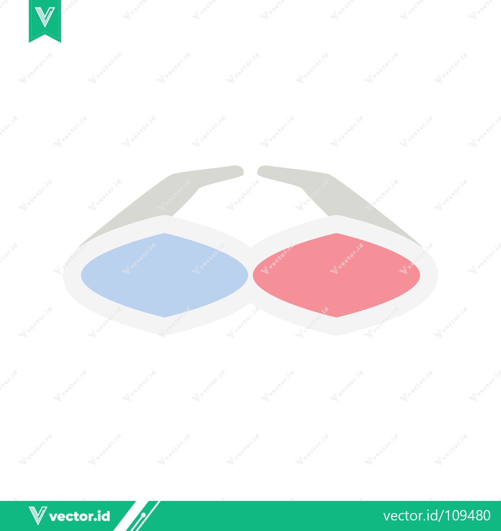 Premium Vector dari Minimalist 3D Glasses Icon Vector Illustration