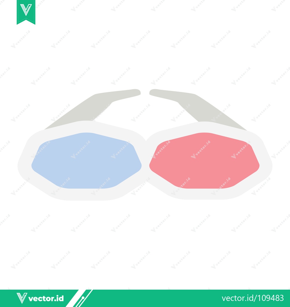 Premium Vector of 3D Glasses Icon Minimalist Design