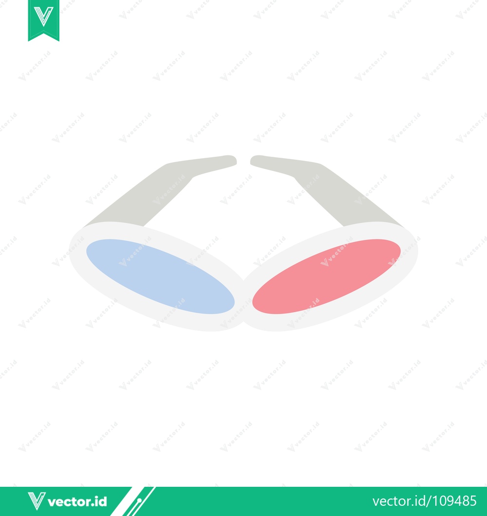 Premium Vector of 3D Glasses Icon Vector Illustration