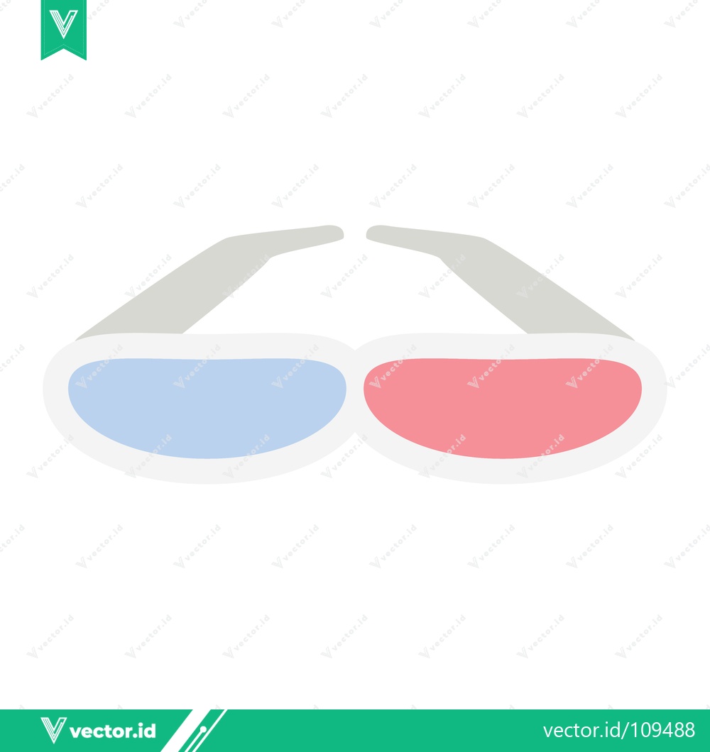 Premium Vector of 3D Glasses Icon Minimalist Design