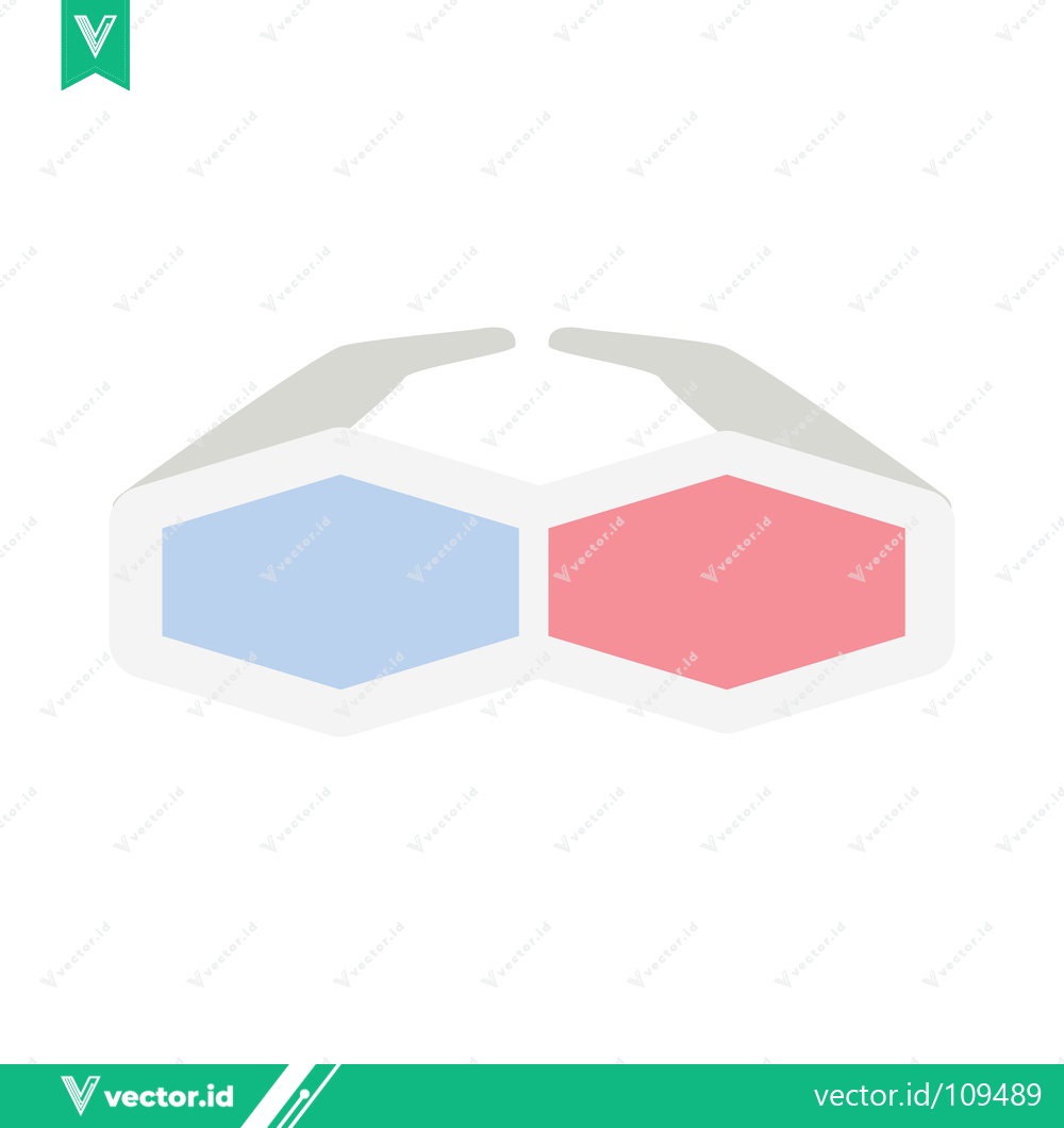 Premium Vector of 3D Glasses Icon Minimalist Design Vector Illustration