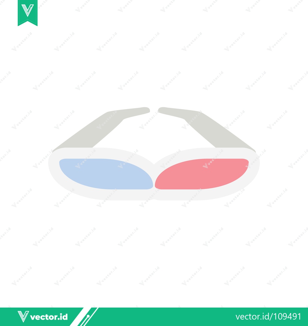 Premium Vector dari 3D Glasses Icon for Entertainment and Technology