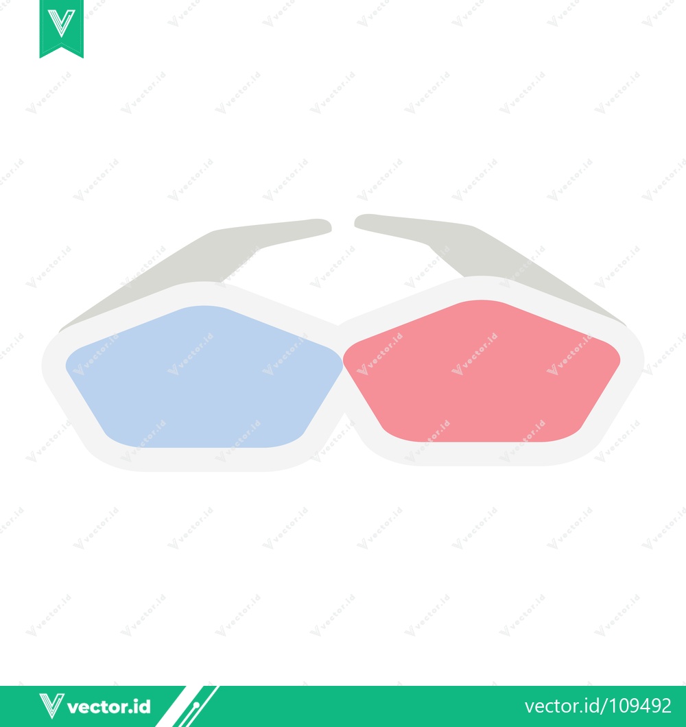 Premium Vector of 3D Glasses for Viewing Movies and Entertainment