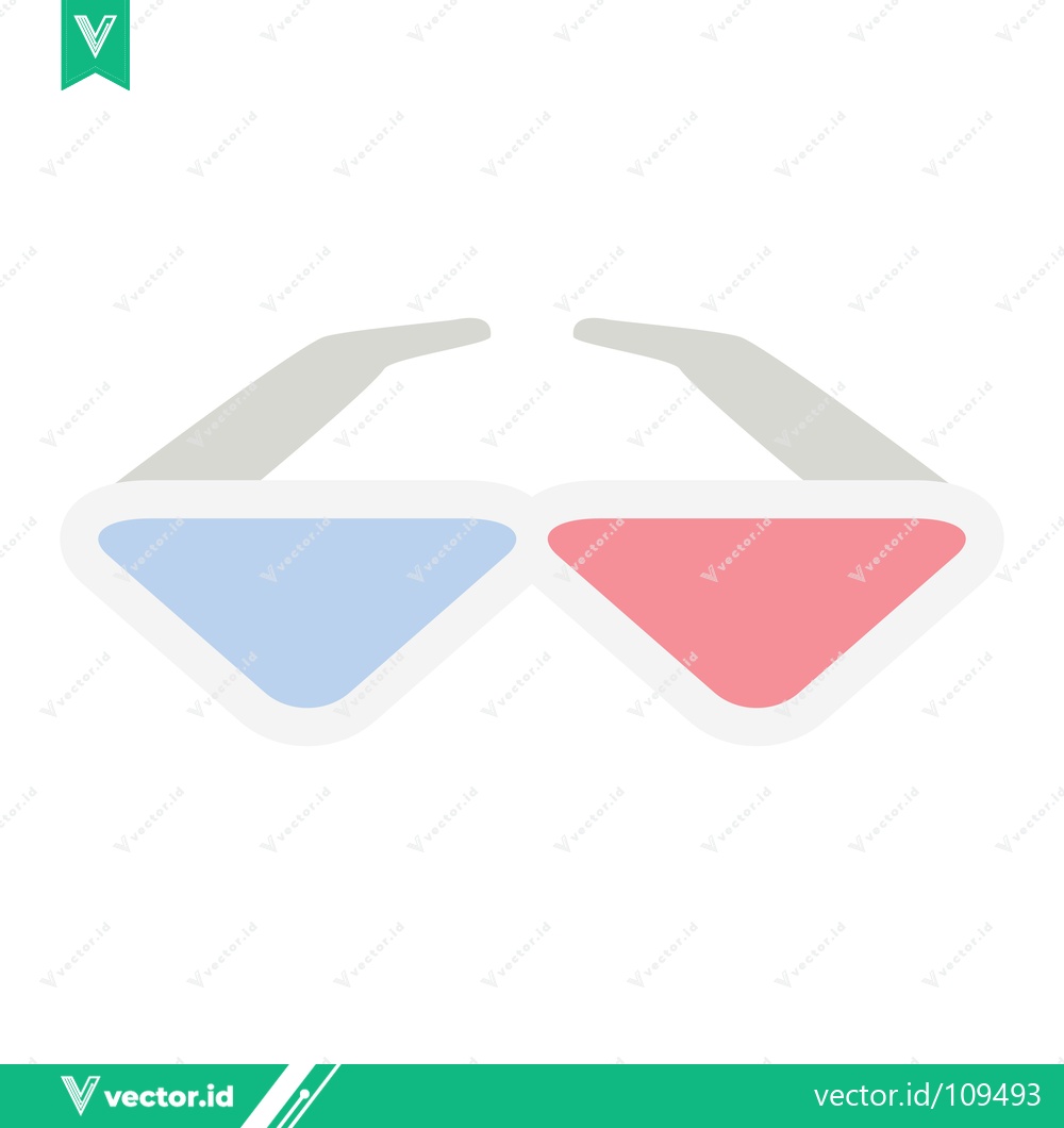 Premium Vector of 3D Glasses Icon for Entertainment and Technology