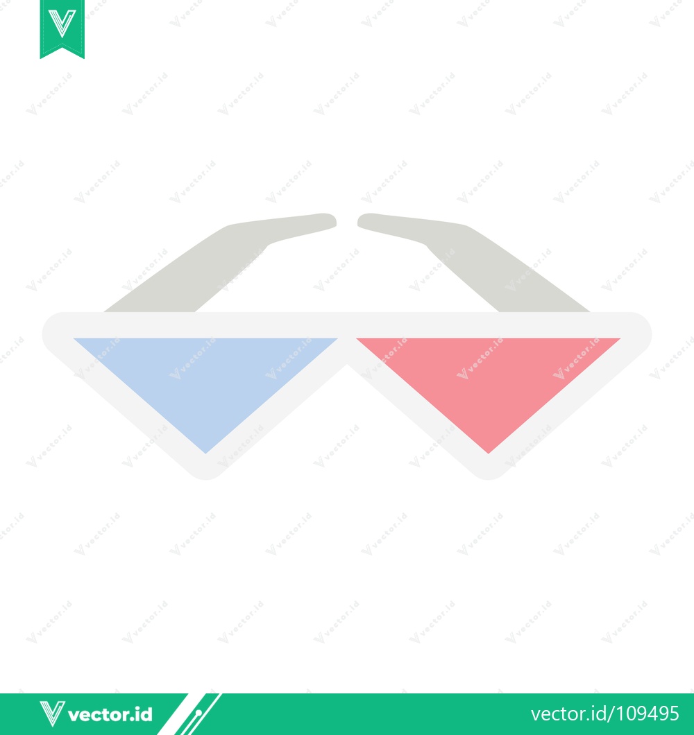 Premium Vector dari 3D Glasses Icon Vector Illustration