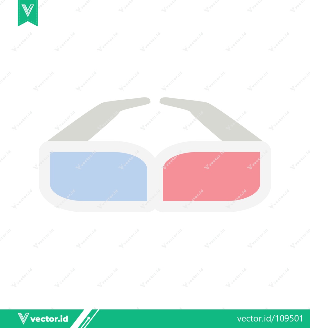Premium Vector dari 3D Glasses Icon for Entertainment and Technology