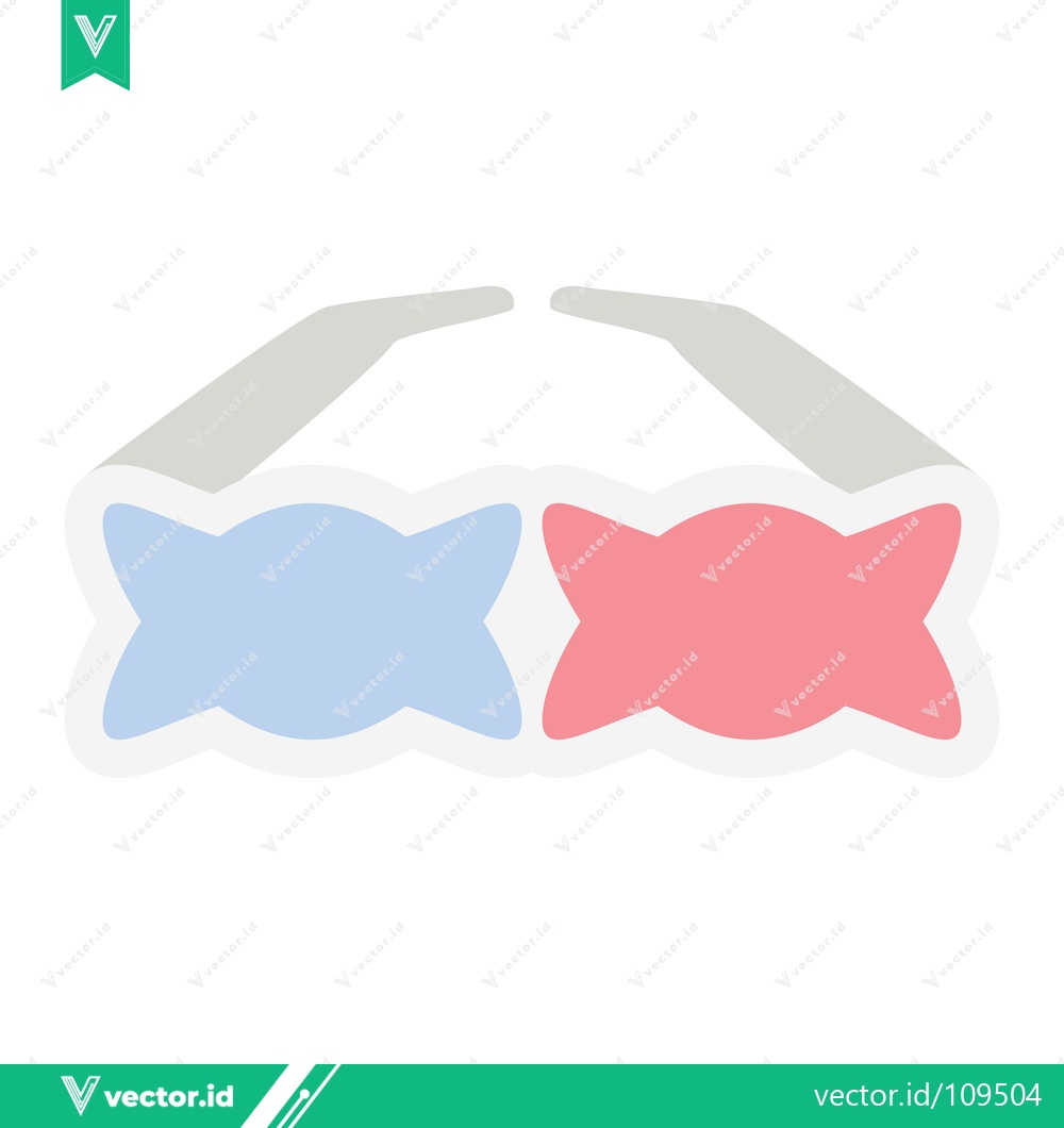 Premium Vector dari Retro 3D Glasses for Vintage Cinema Experience