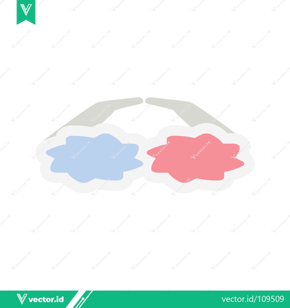 Premium Vector dari 3D Glasses for Viewing Movies and Entertainment