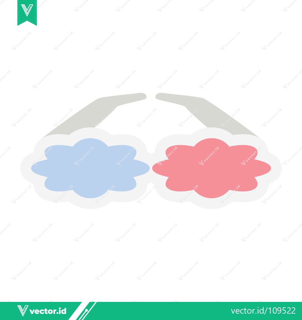 Premium Vector dari 3D Glasses with Blue and Red Lenses