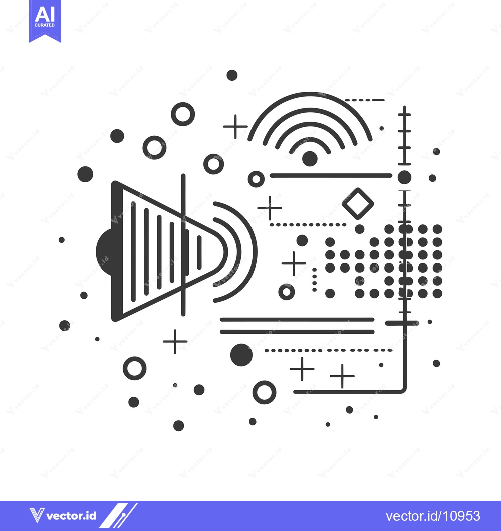 Premium Vector dari Abstract Audio Speaker with Geometric Elements