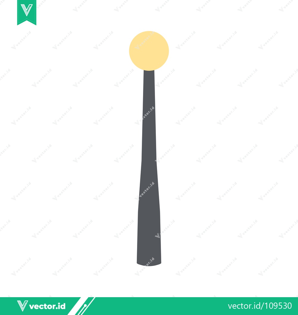 Premium Vector of Minimalist Streetlight with Glowing Orb