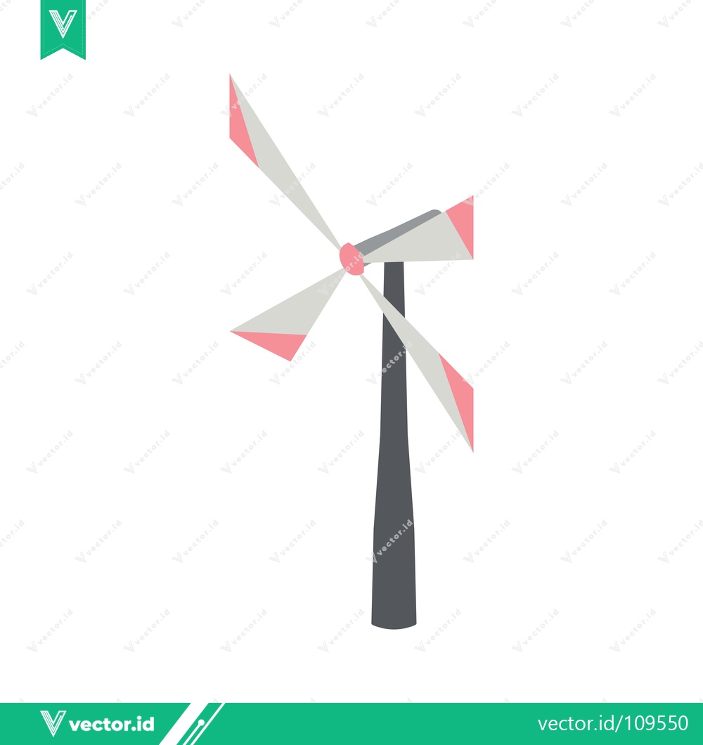Premium Vector dari Modern Wind Turbine Generating Clean Renewable Energy