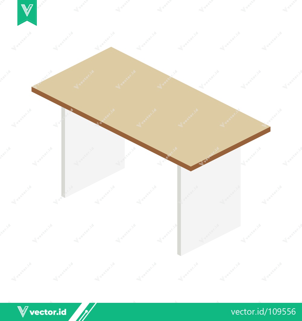 Premium Vector of Minimalist Isometric Table Design for Modern Interiors