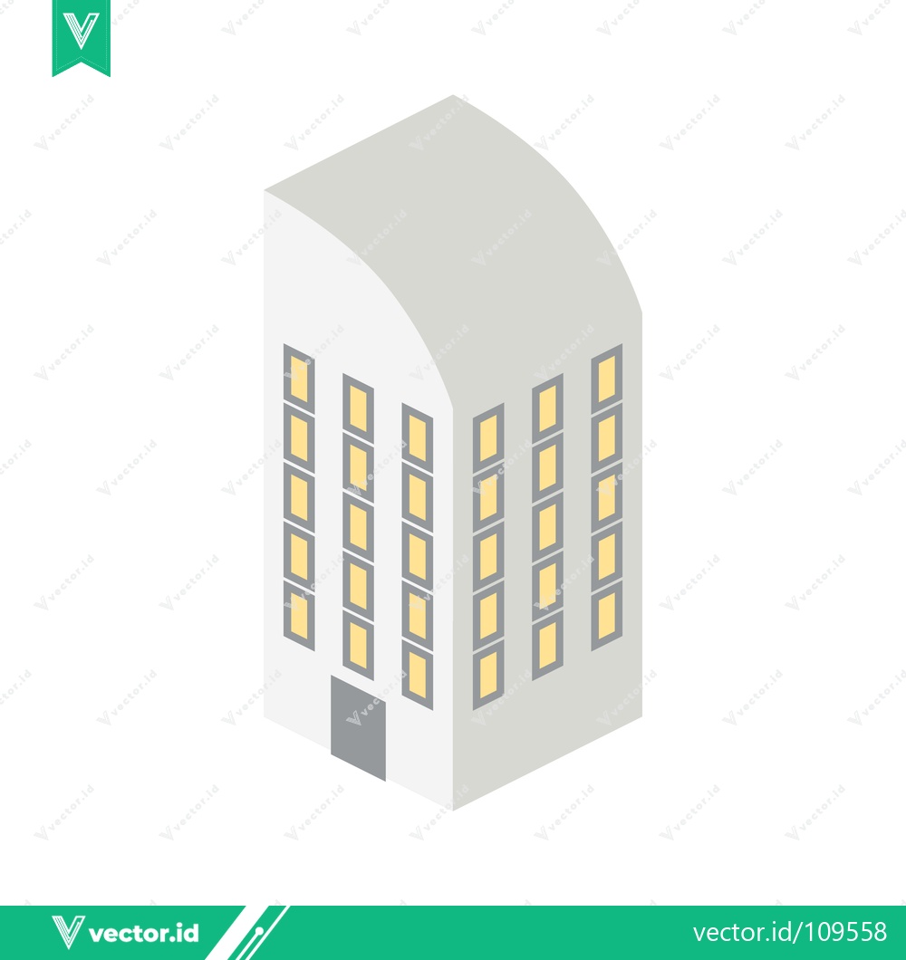 Premium Vector of Modern Apartment Building Isometric View