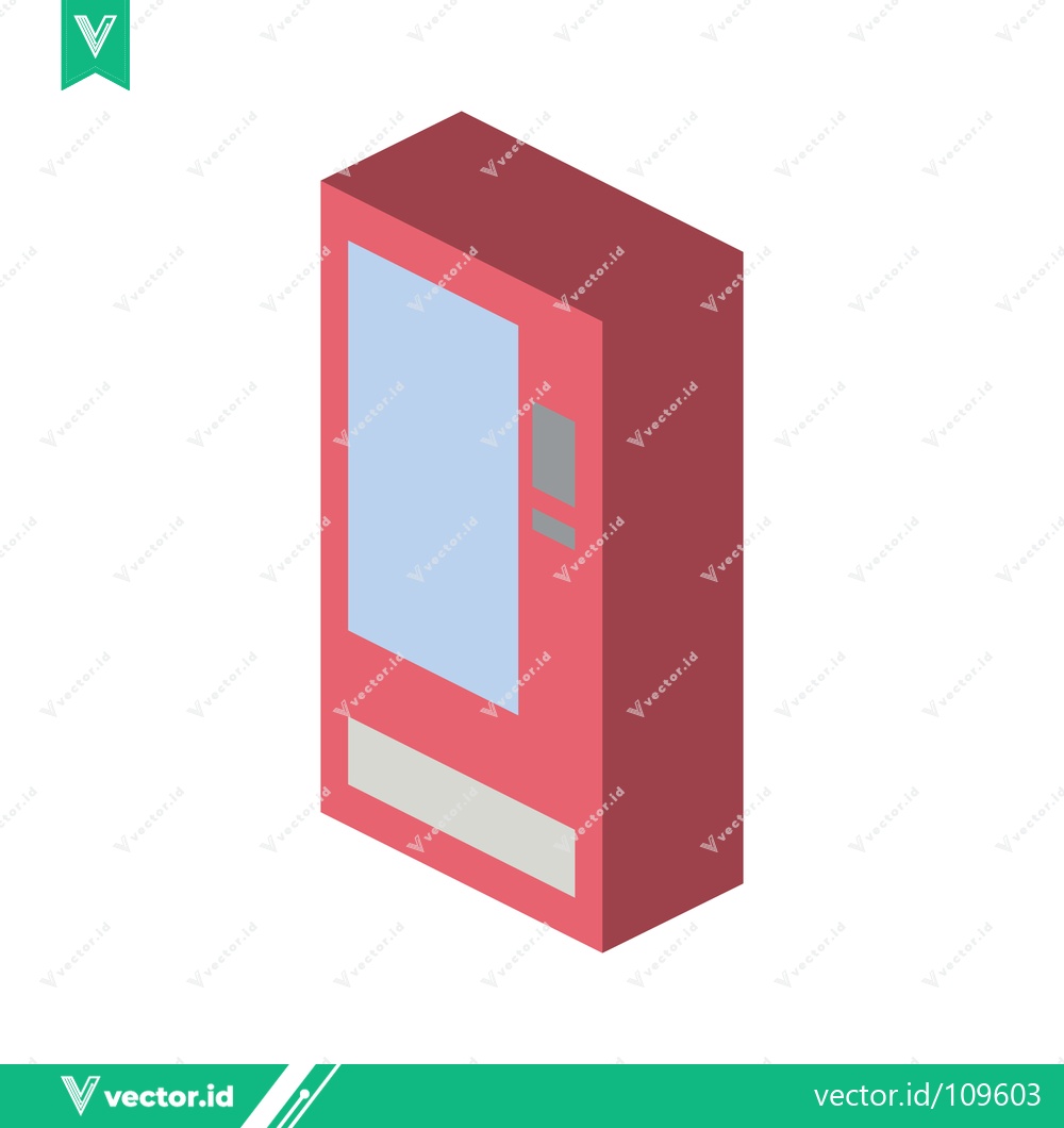 Premium Vector dari Isometric Red Vending Machine Illustration