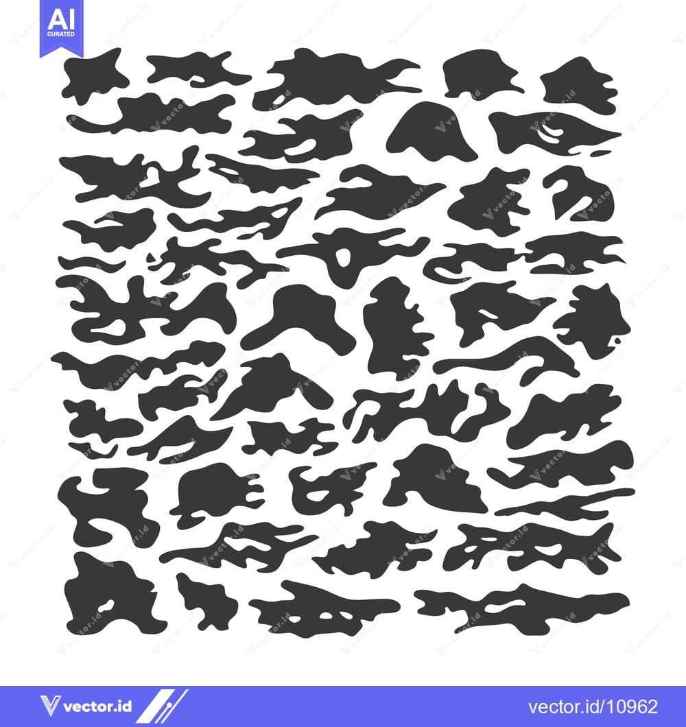 Premium Vector dari Abstract Black and White Camouflage Pattern