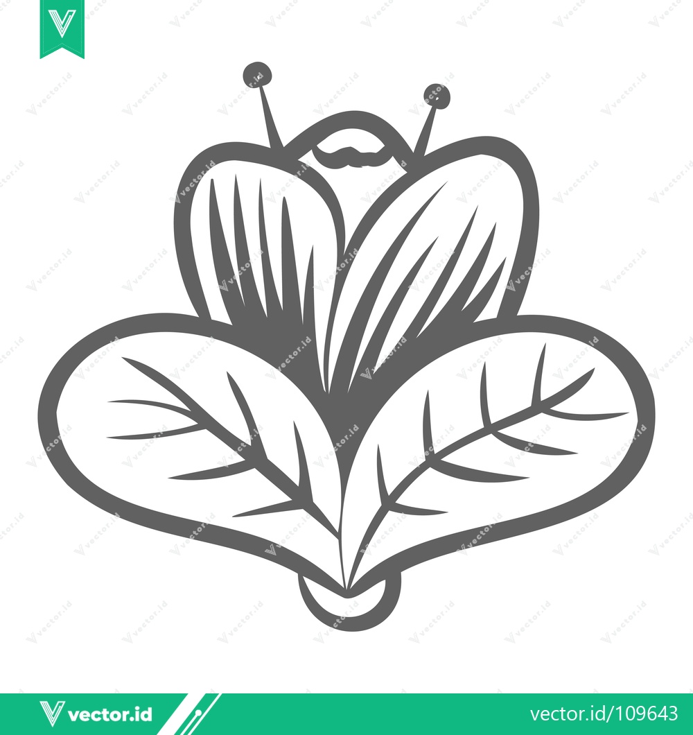 Premium Vector dari Stylized Butterfly Flower Emblem Vector Art