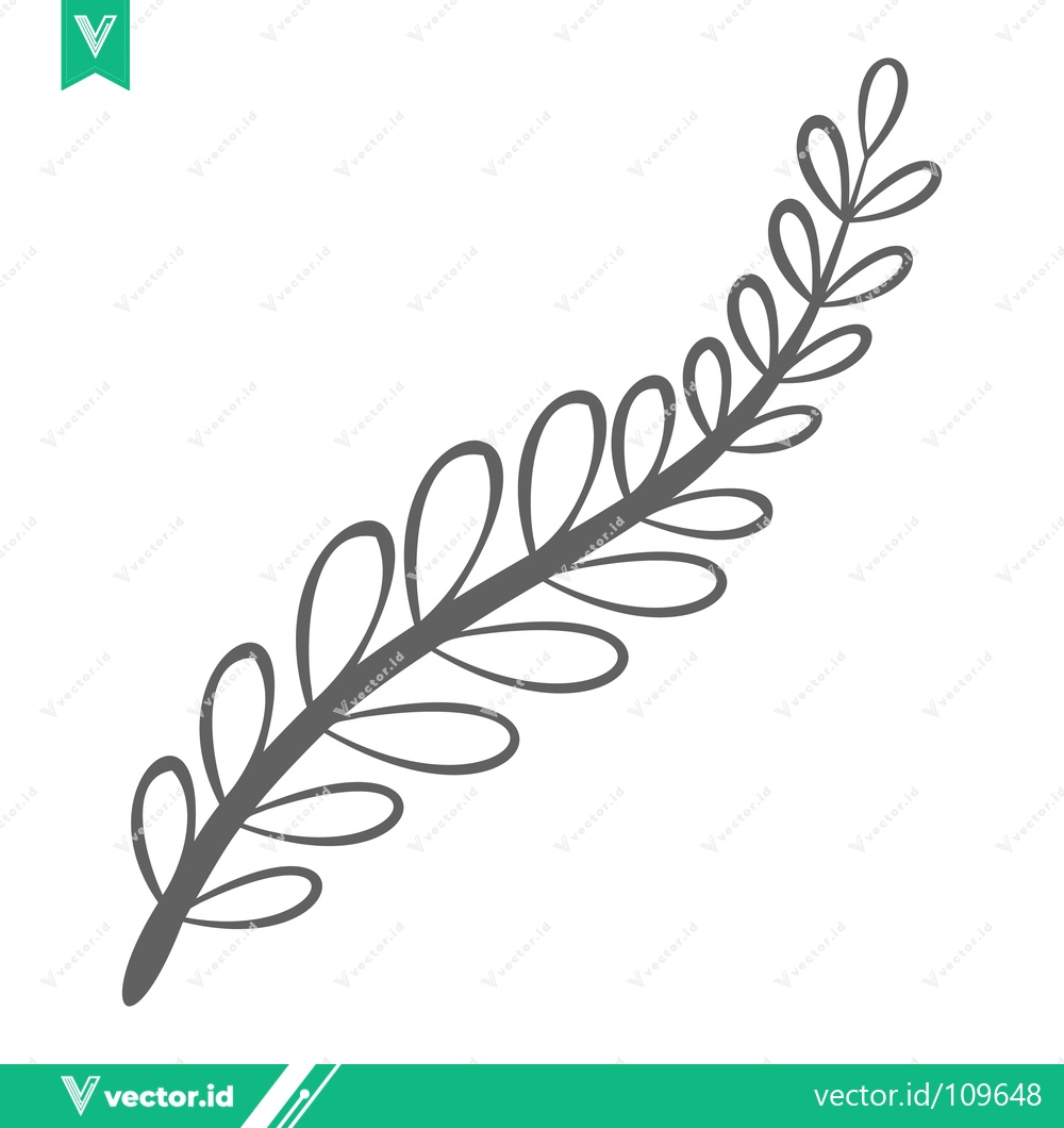 Premium Vector of Minimalist Botanical Branch Illustration