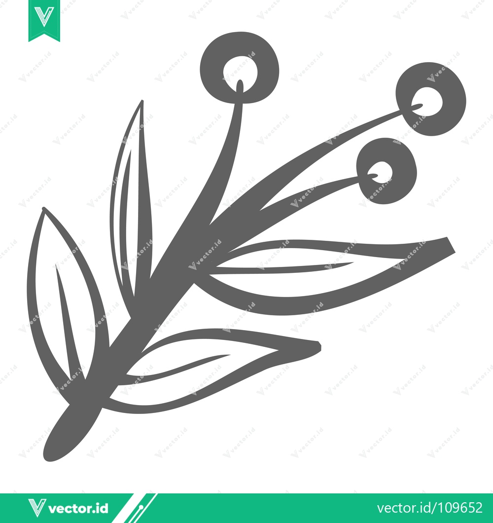 Premium Vector of Minimalist Botanical Illustration of Berries and Leaves