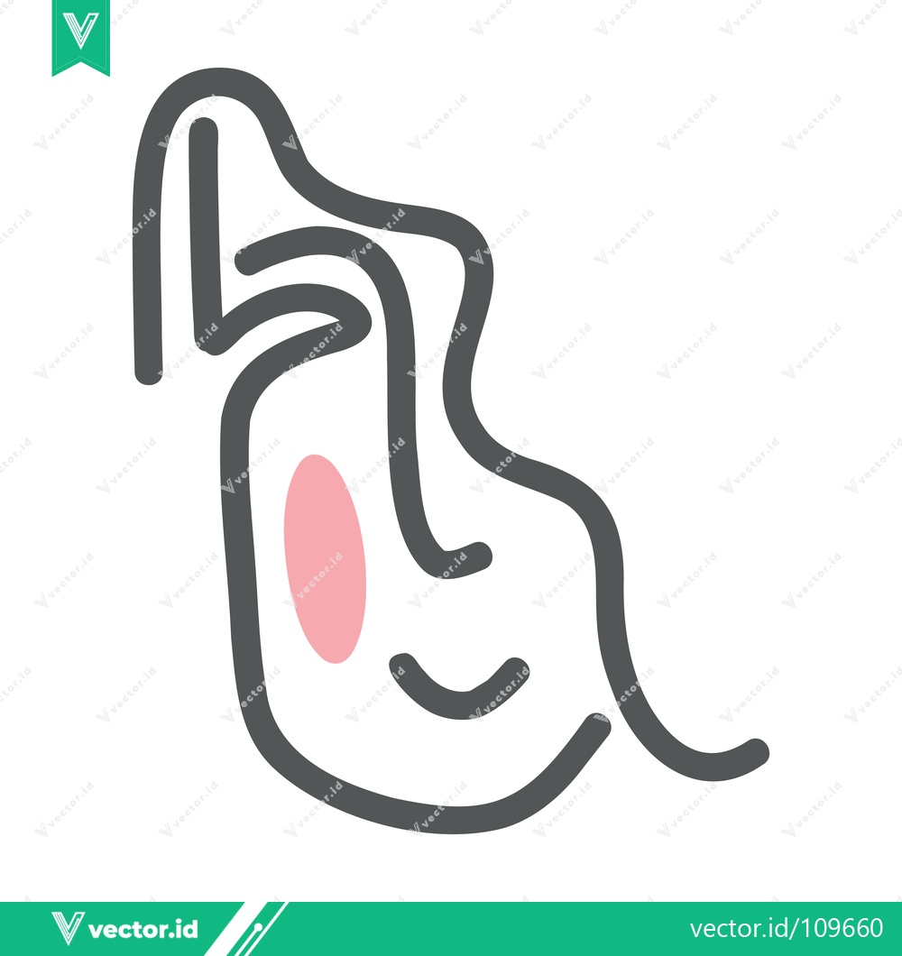 Premium Vector dari Minimalist Abstract Face Line Art with Pink Accent