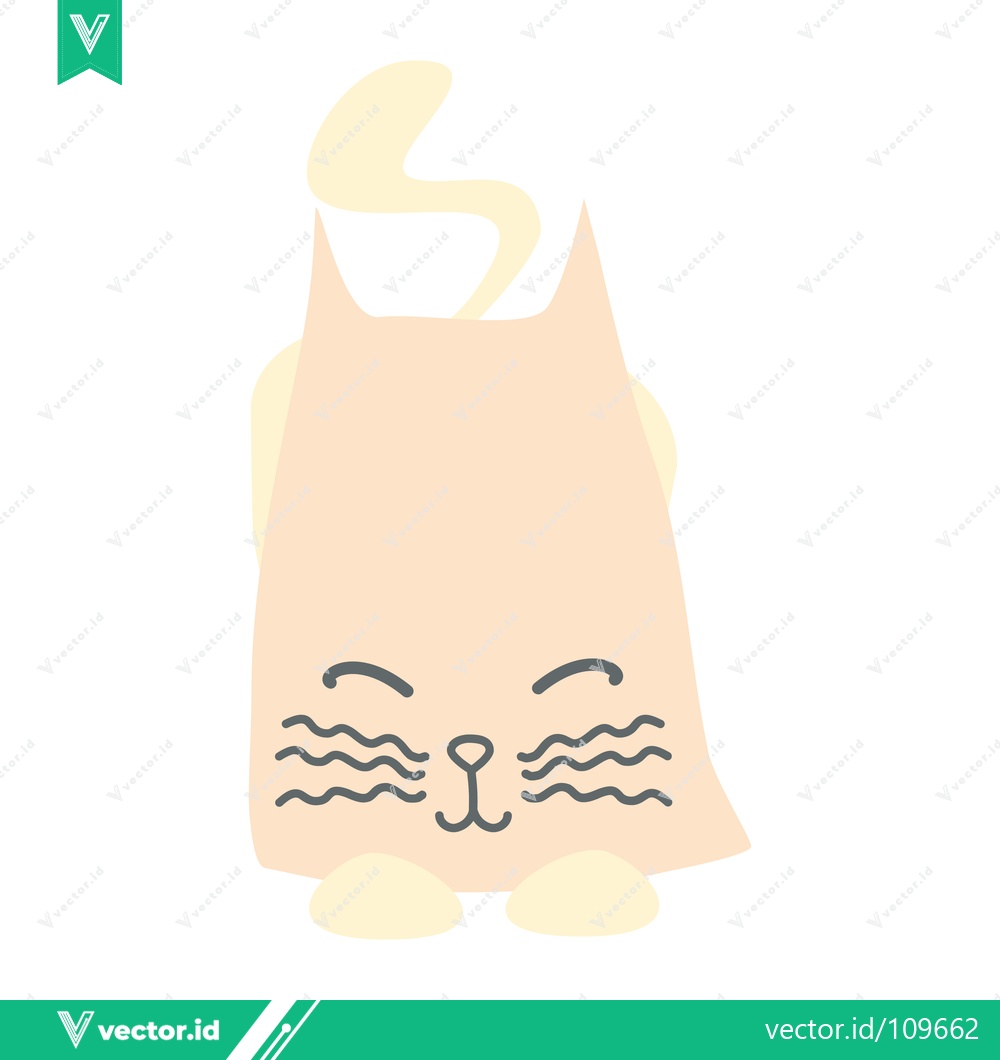 Premium Vector dari Cute Baby Bib with Cat Face Design