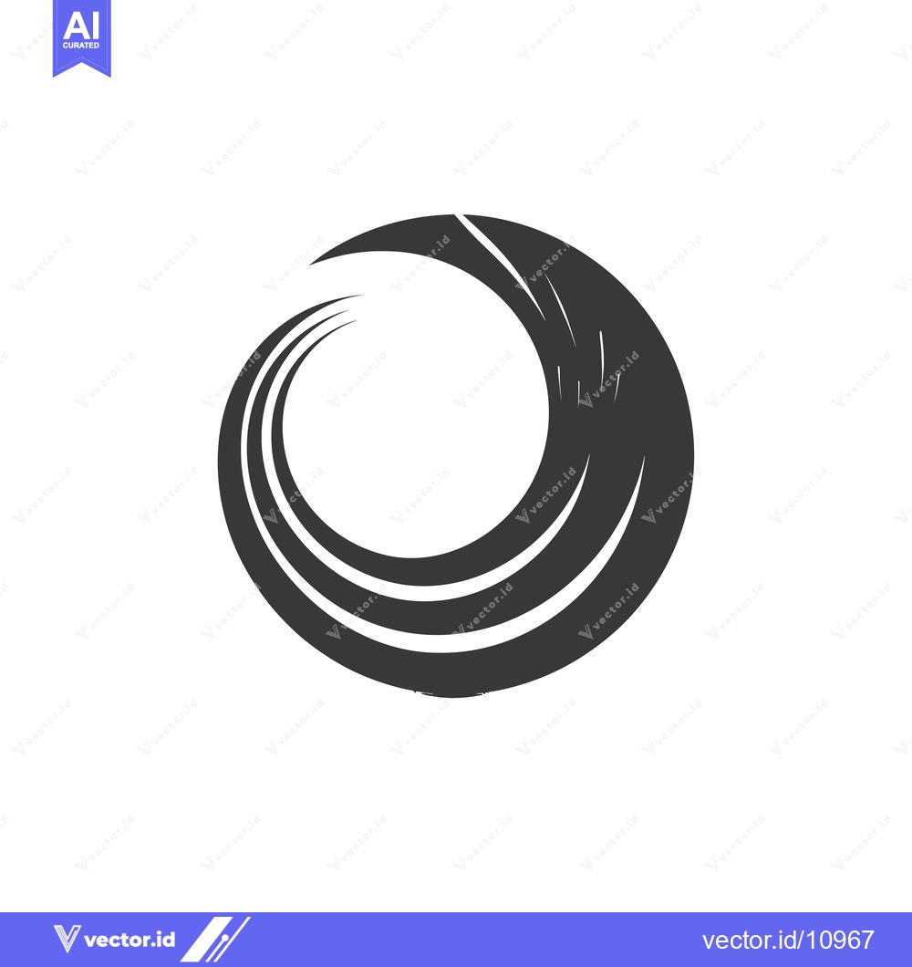Premium Vector dari Abstract Black and White Circular Design with Curved Lines