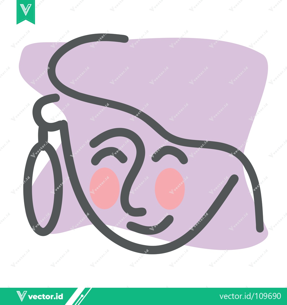 Premium Vector of Abstract Minimalist Face Line Art with Pastel Accents