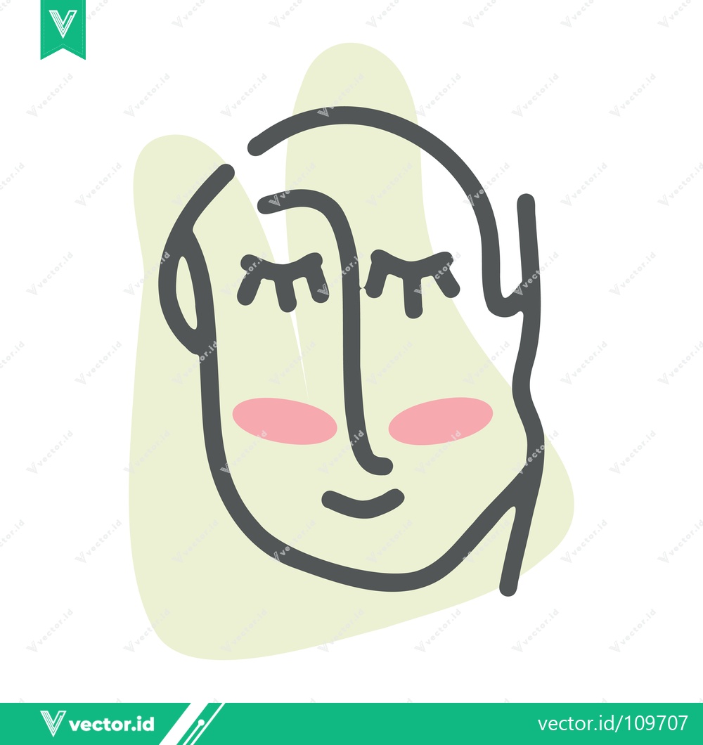 Premium Vector dari Minimalist Abstract Face Line Art with Soft Pastel Colors