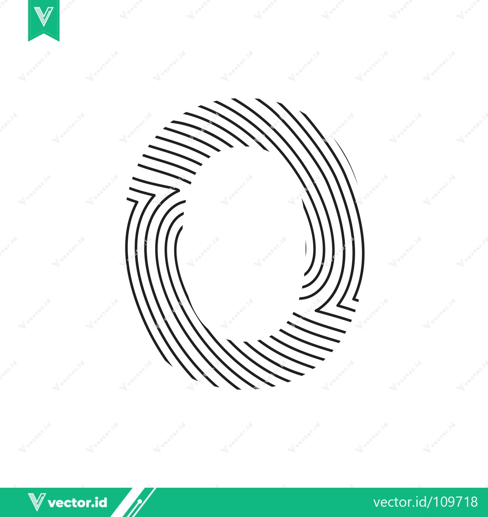 Premium Vector of Abstract Fingerprint O Letter Logo Design