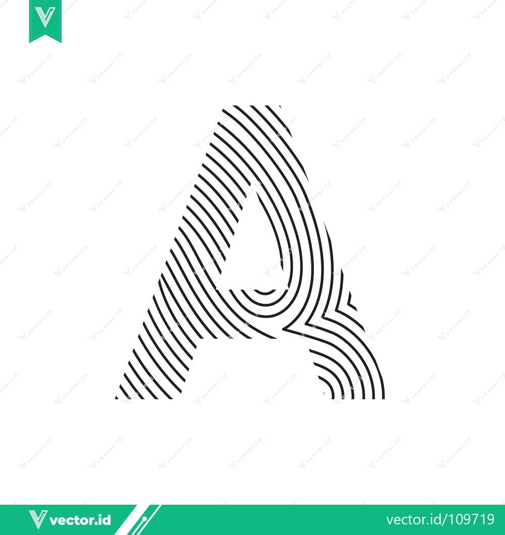 Premium Vector of Fingerprint Letter A Logo Design