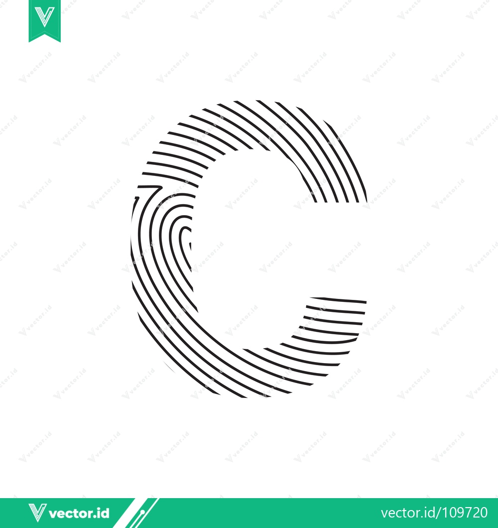 Premium Vector dari Fingerprint Letter C Logo Design
