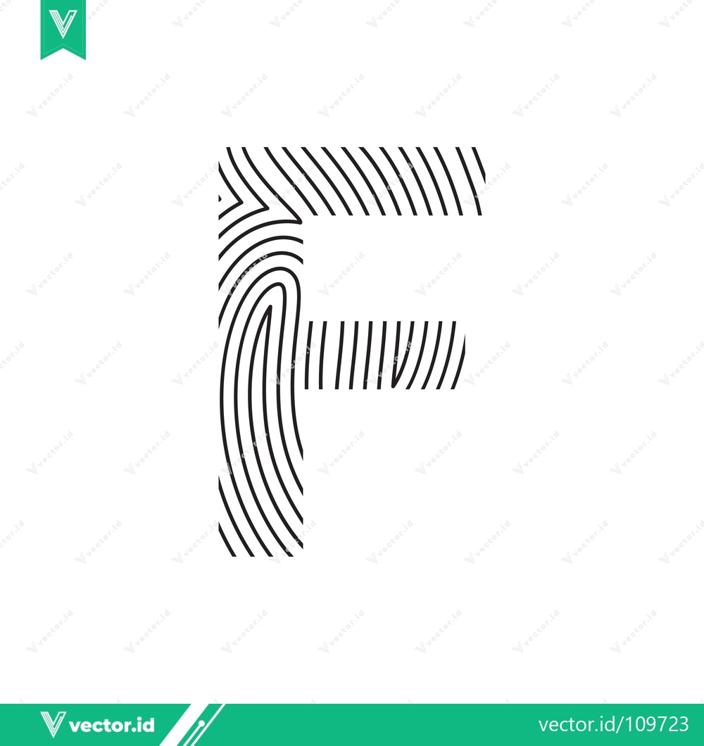 Premium Vector dari Fingerprint Letter F Logo Design
